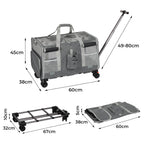 Pawz Pet Carrier 4 Wheel Portable Rolling Foldable-1975420341769605122