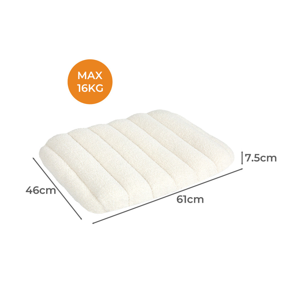 Pawz S Size Orthopedic Dog Bed with Sherpa Plush Removable Cover in White-1975420345624170498
