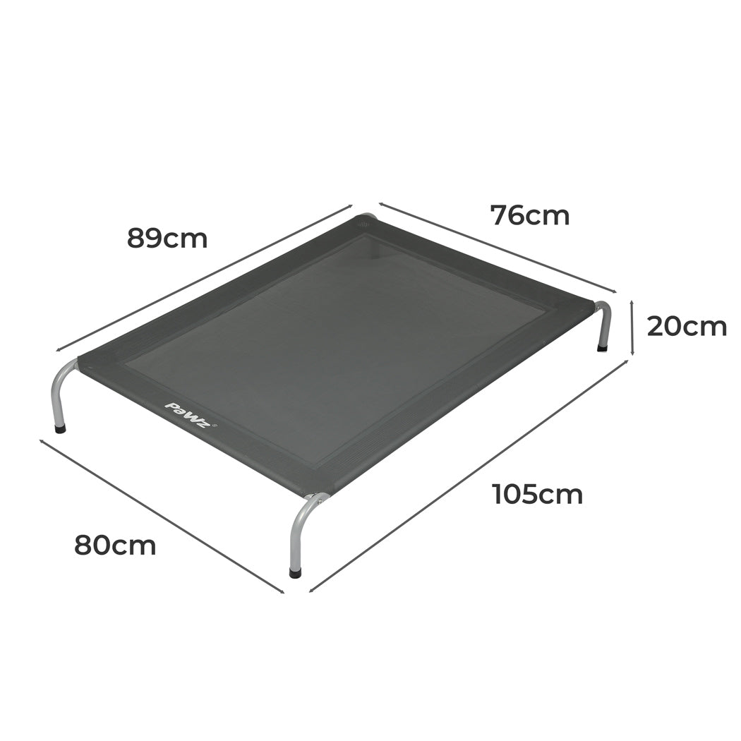 PaWz Elevated Trampoline Pet Bed Dog L Grey Large-1973193688758751234