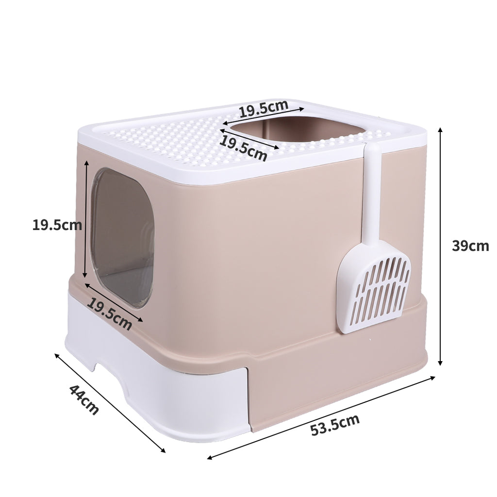 PaWz Cat Litter Box Fully Enclosed Kitty Coffee-1975420444379058178