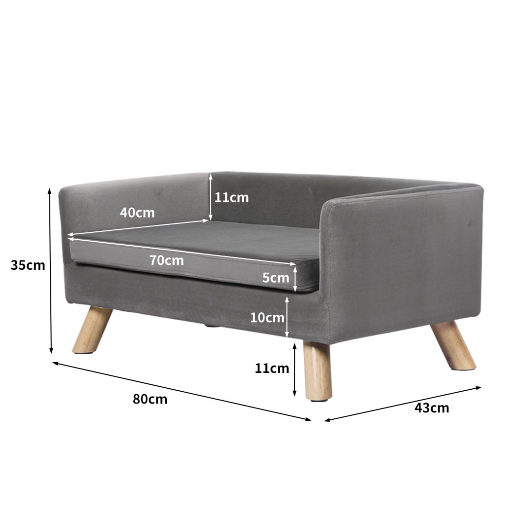 PaWz Pet Sofa Bed Dog Warm Soft Lounge Grey-1975420459071705090