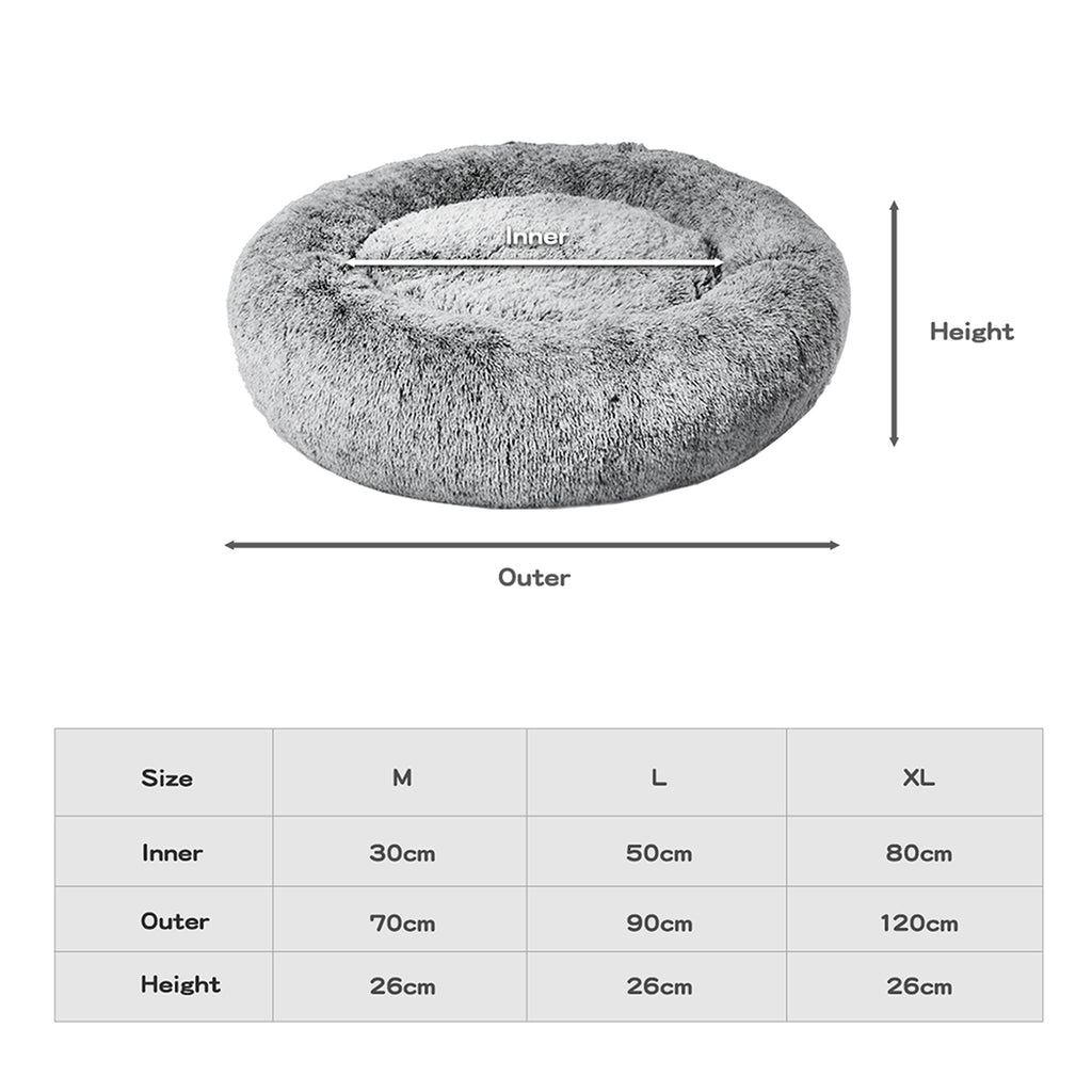 PaWz Pet Bed Memory Foam Dog Donut Charcoal Medium-1973193687139749890