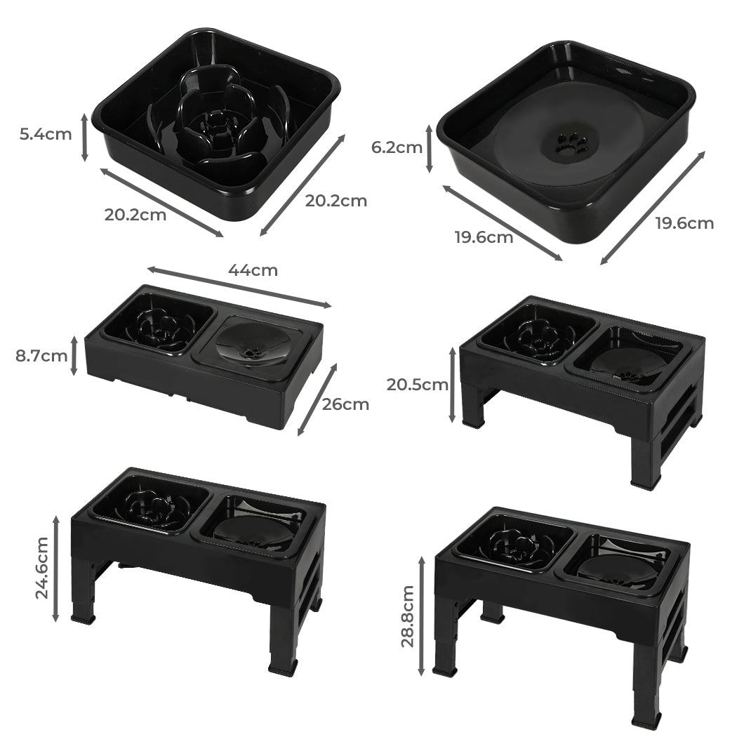 PaWz Elevated Pet Feeder 4 Height Adjustable-1975420394450063362