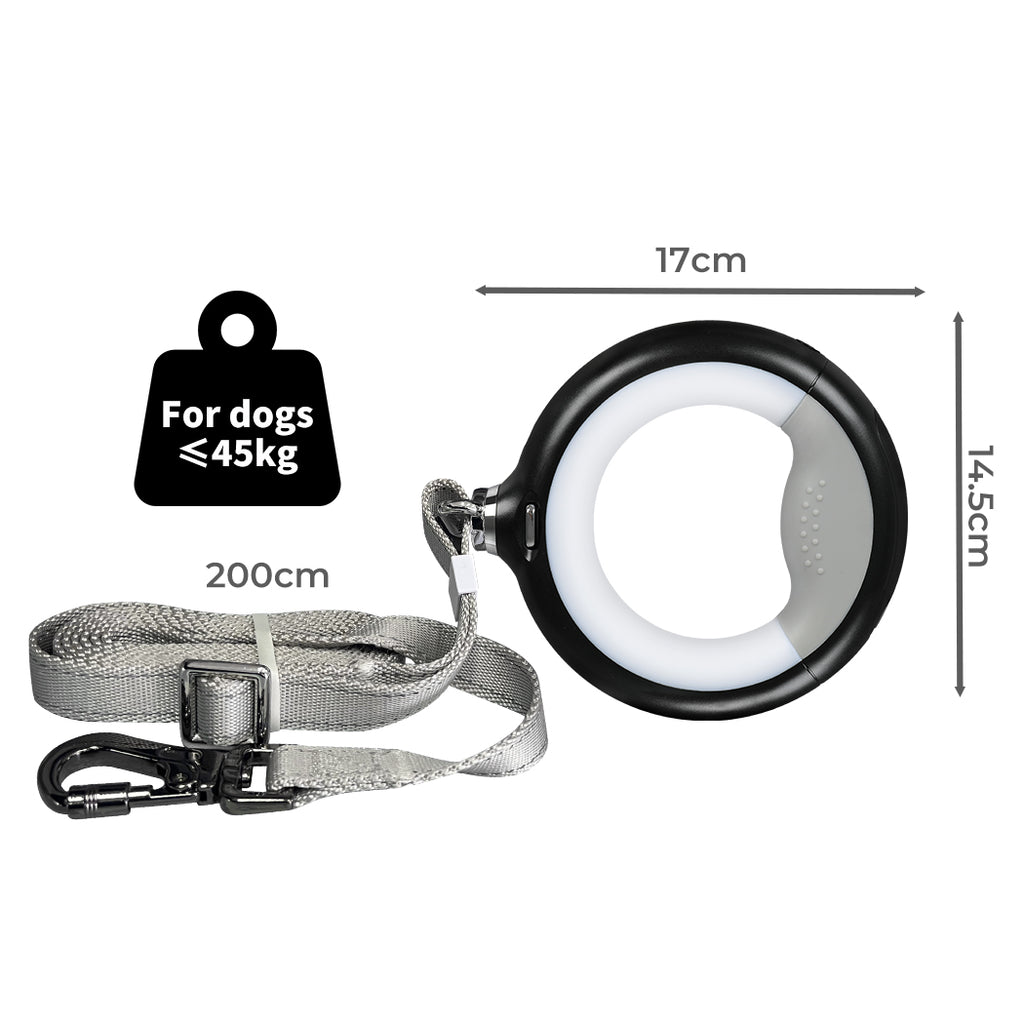 PaWz LED Dog Leash Lead Walking Rope Black-1975420394810773506