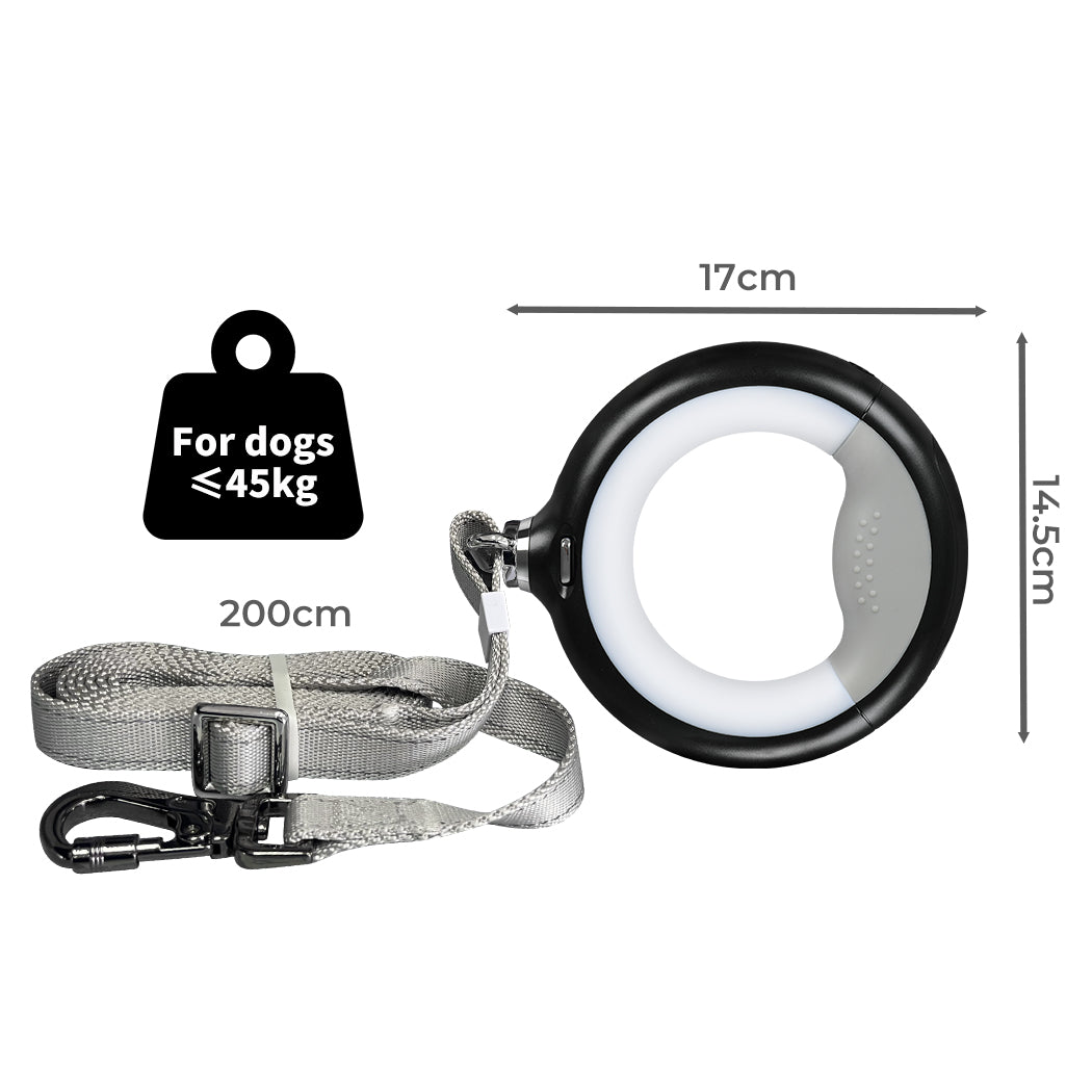 PaWz LED Dog Leash Lead Walking Rope Black-1975420394810773506