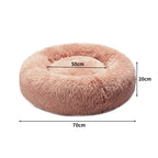 PaWz Pet Bed Cat Dog Donut Nest Calming L Pink Large-1973193903440007170
