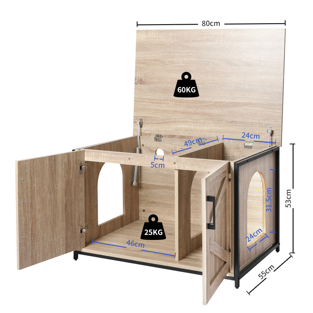 PaWz Enclosed Cat Litter Cabinet Box-1973193663018307586