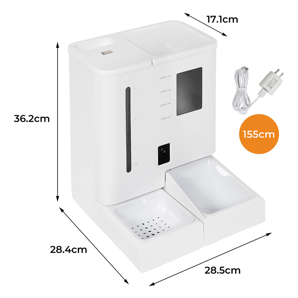 Pawz 2-in-1 Automatic Pet Cat Dog Feeder Water Set-1973193538753662978