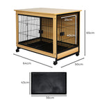 PaWz Wooden Wire Dog Kennel Side End M Medium-1973193672728121346