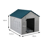 PaWz Dog Kennel Outdoor Indoor Pet Plastic L Blue-1973193644940857346
