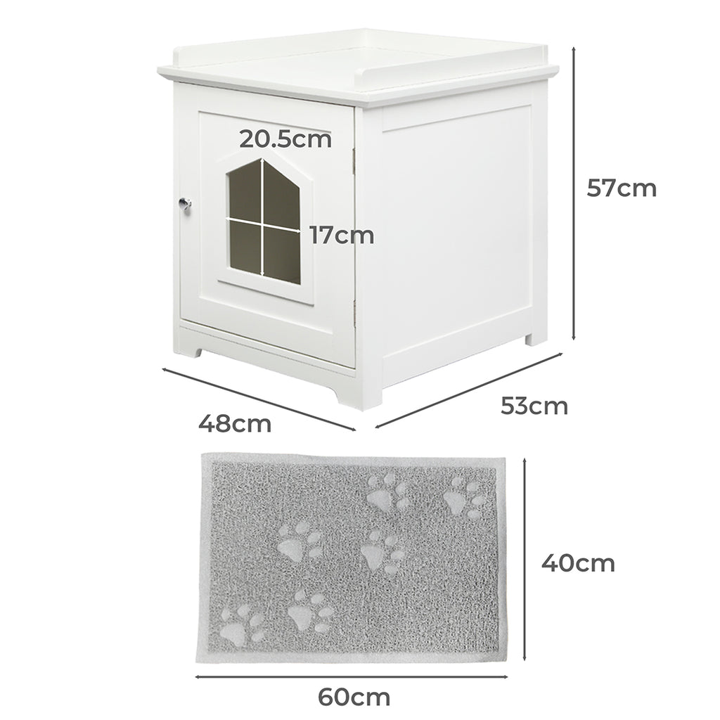 PaWz Cat Litter Box Mat Fully Enclosed-1975420396601741314