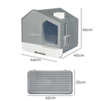 PaWz Fully Enclosed Cat Litter Box Mat Grey-1975420395884515330