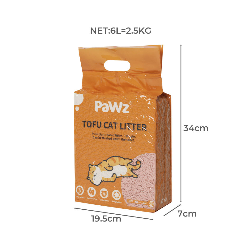 PaWz 2.5kg Tofu Cat Litter Clumping Peach-1973193681246752770