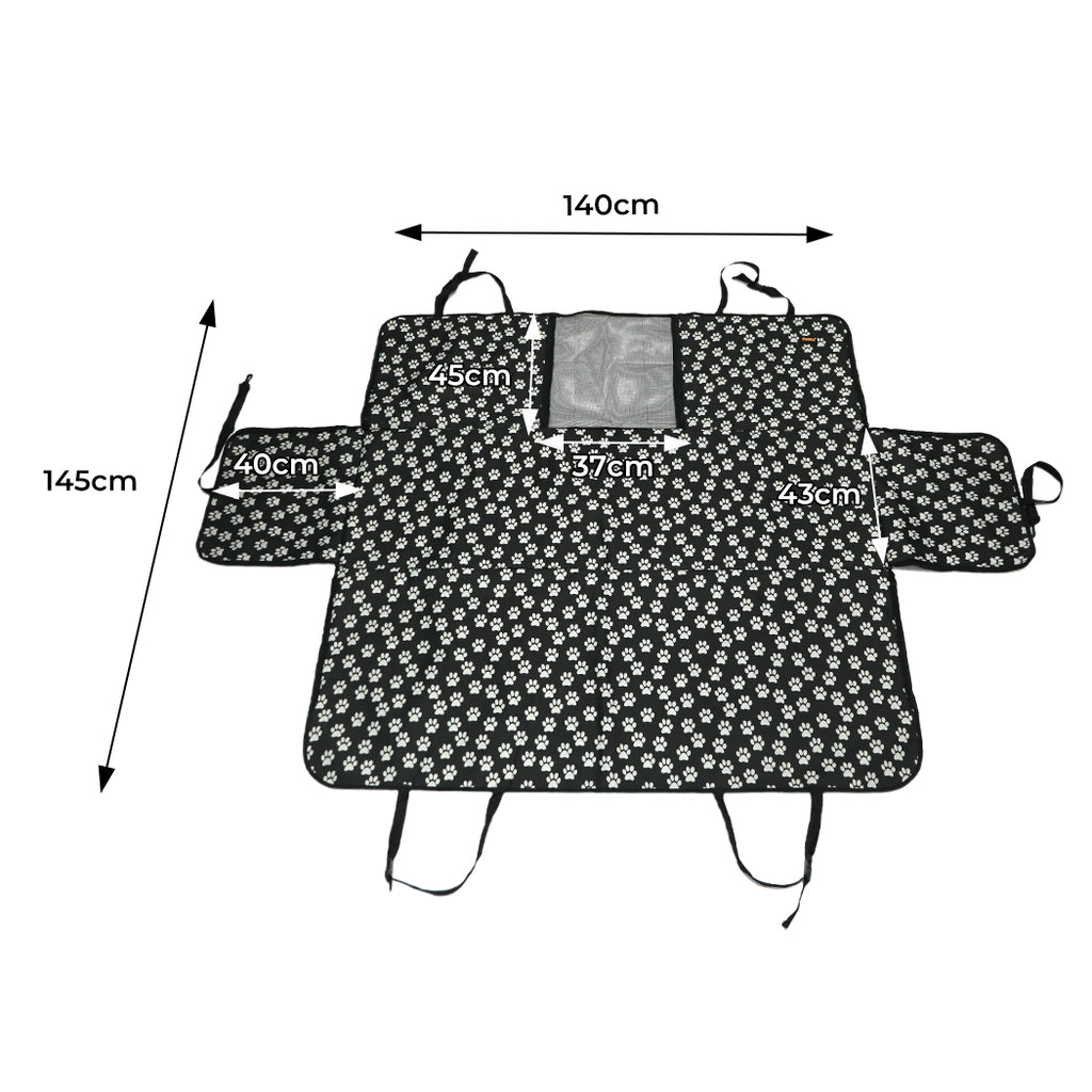 PaWz Pet Back Car Seat Cover Hammock Black-1973193650427006978