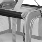 Pawz 3 in 1 Pet Soft Crate Dog Cat Carrier M Size Grey-1975420341211762691