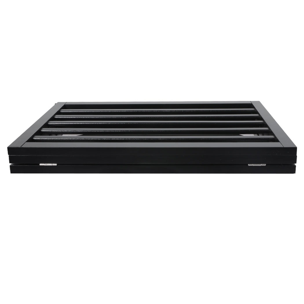 PaWz 3 Panels Wooden Pet Gate Dog Fence Black 139CM-1973193641983873027