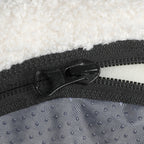 Pawz M Size Orthopedic Dog Bed with Sherpa Plush Removable Cover in White-1975420345263460355