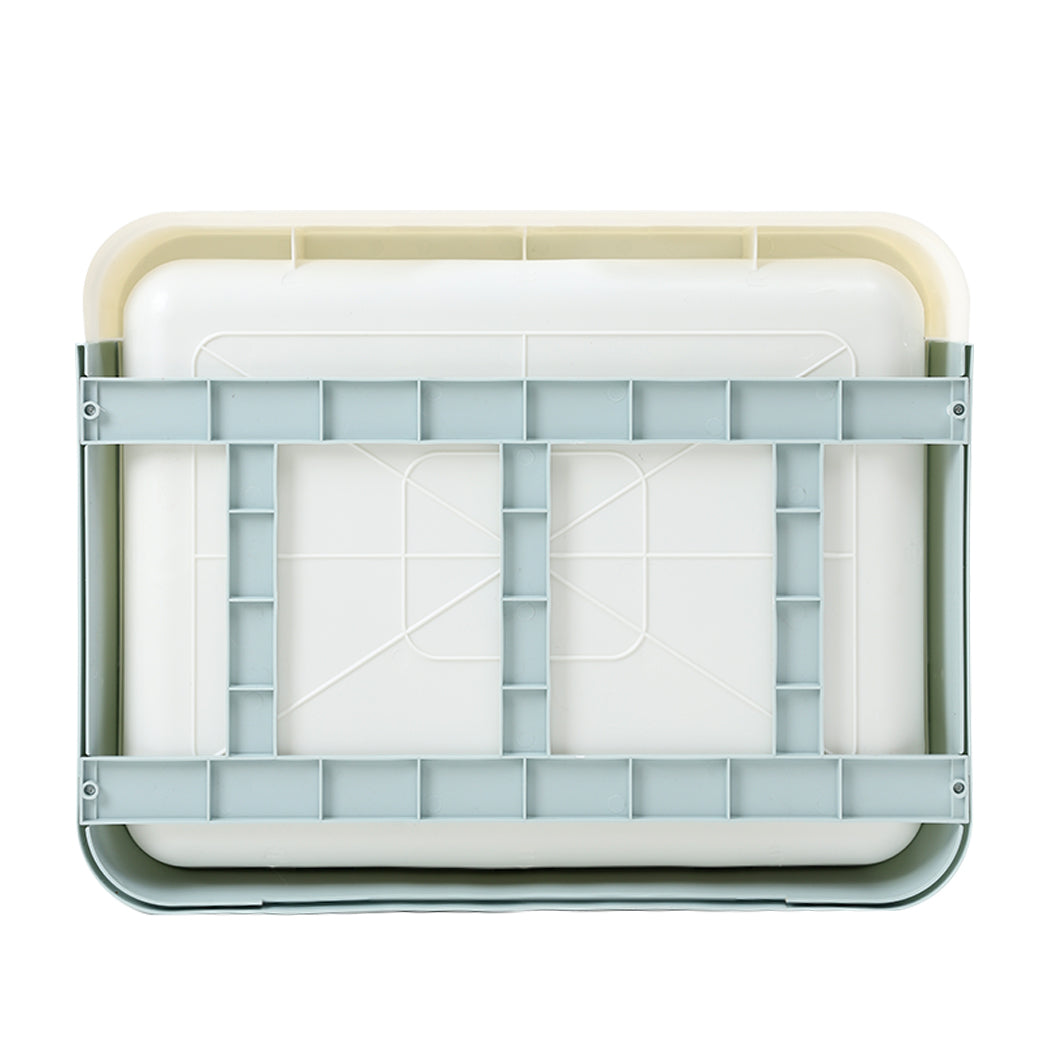 PaWz Foldable Cat Litter Box Tray Enclosed Blue-1975420460065755139