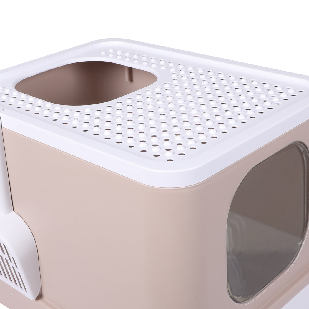 PaWz Cat Litter Box Fully Enclosed Kitty Coffee-1975420444379058179