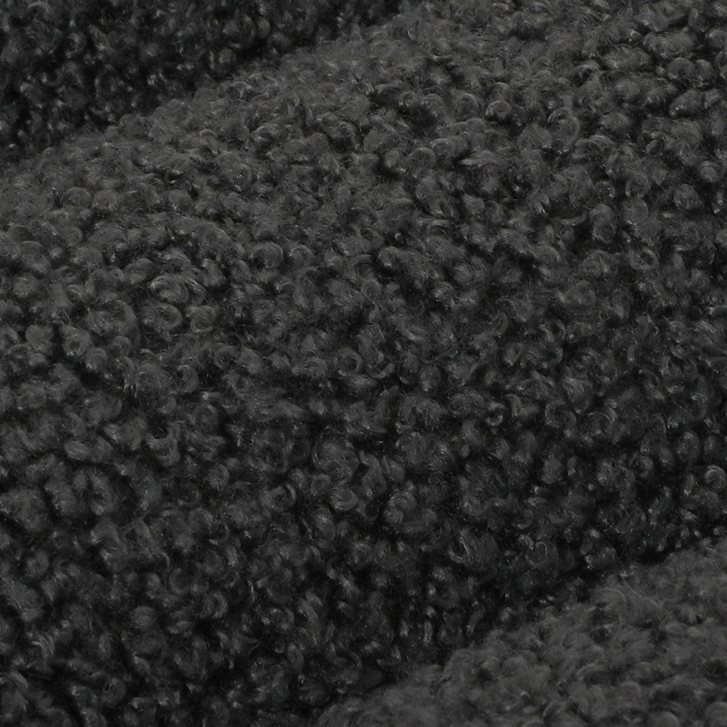 Pawz S Size Orthopedic Dog Bed with Sherpa Plush Removable Cover in Grey-1975420345443815428