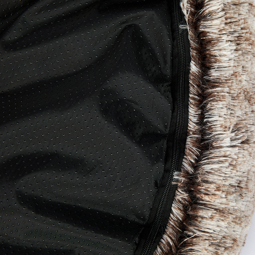 PaWz Pet Bed Cat Dog Donut Nest Calming XL Brown X-Large-1973193631959486468