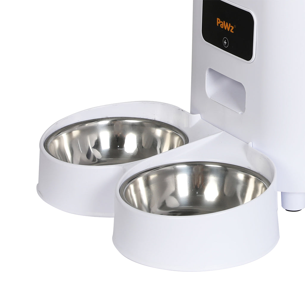 PaWz 5L Automatic Pet Feeder 2 Bowl White-1973193691183058948