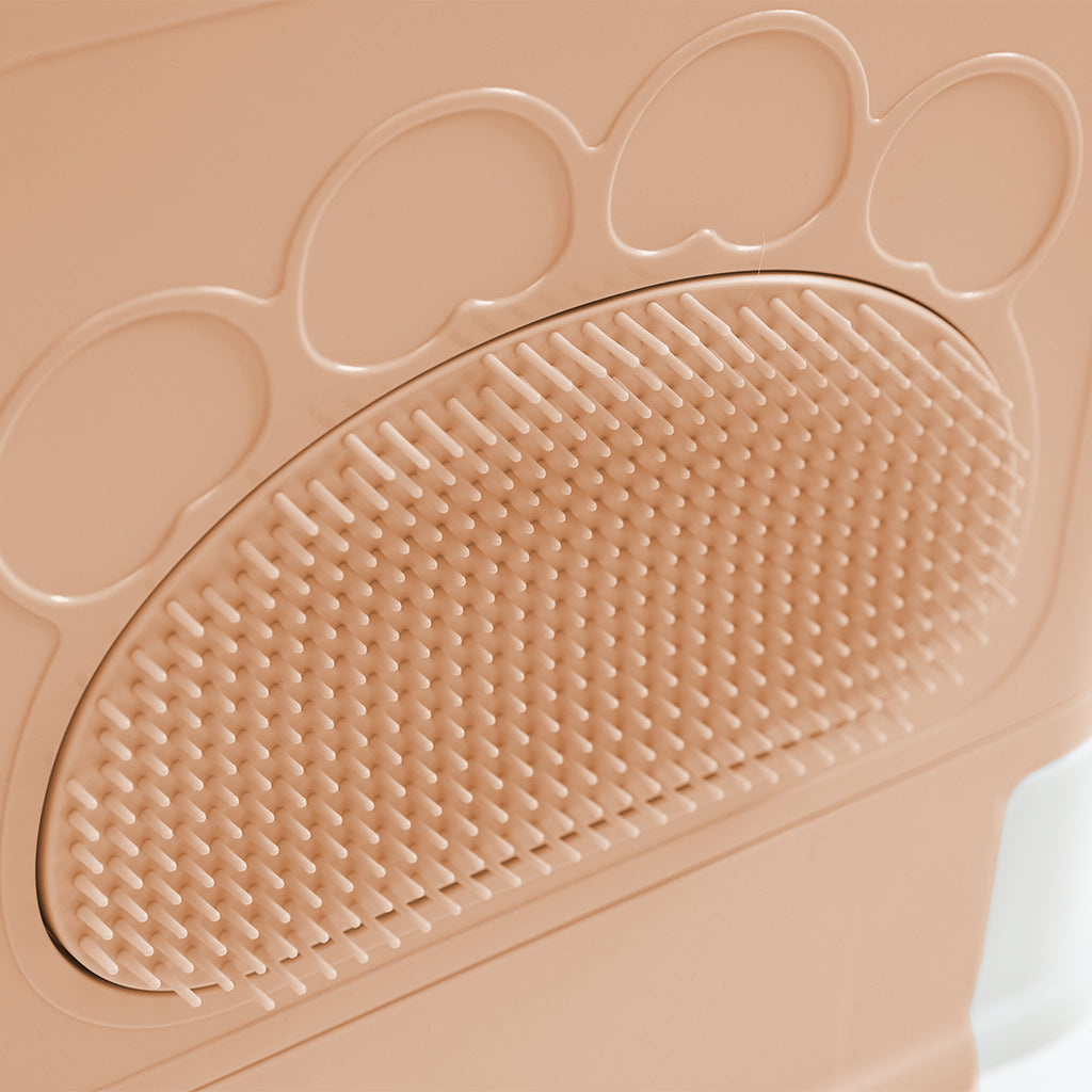 PaWz Foldable Cat Litter Box Tray Enclosed Pink-1975420460430659588