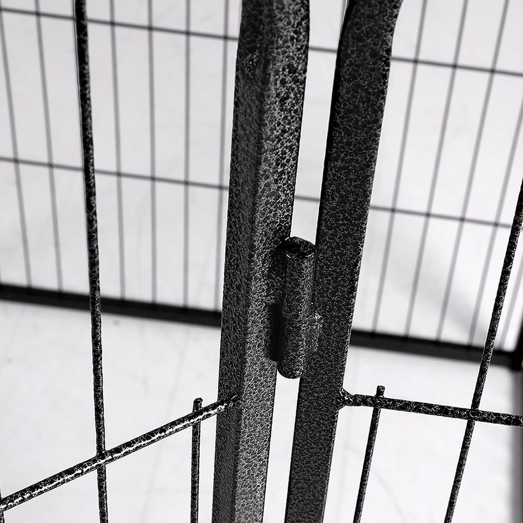 PaWz 8 Panel Pet Dog Playpen Puppy Exercise Black 2.5kg Venison-1973193827879620612