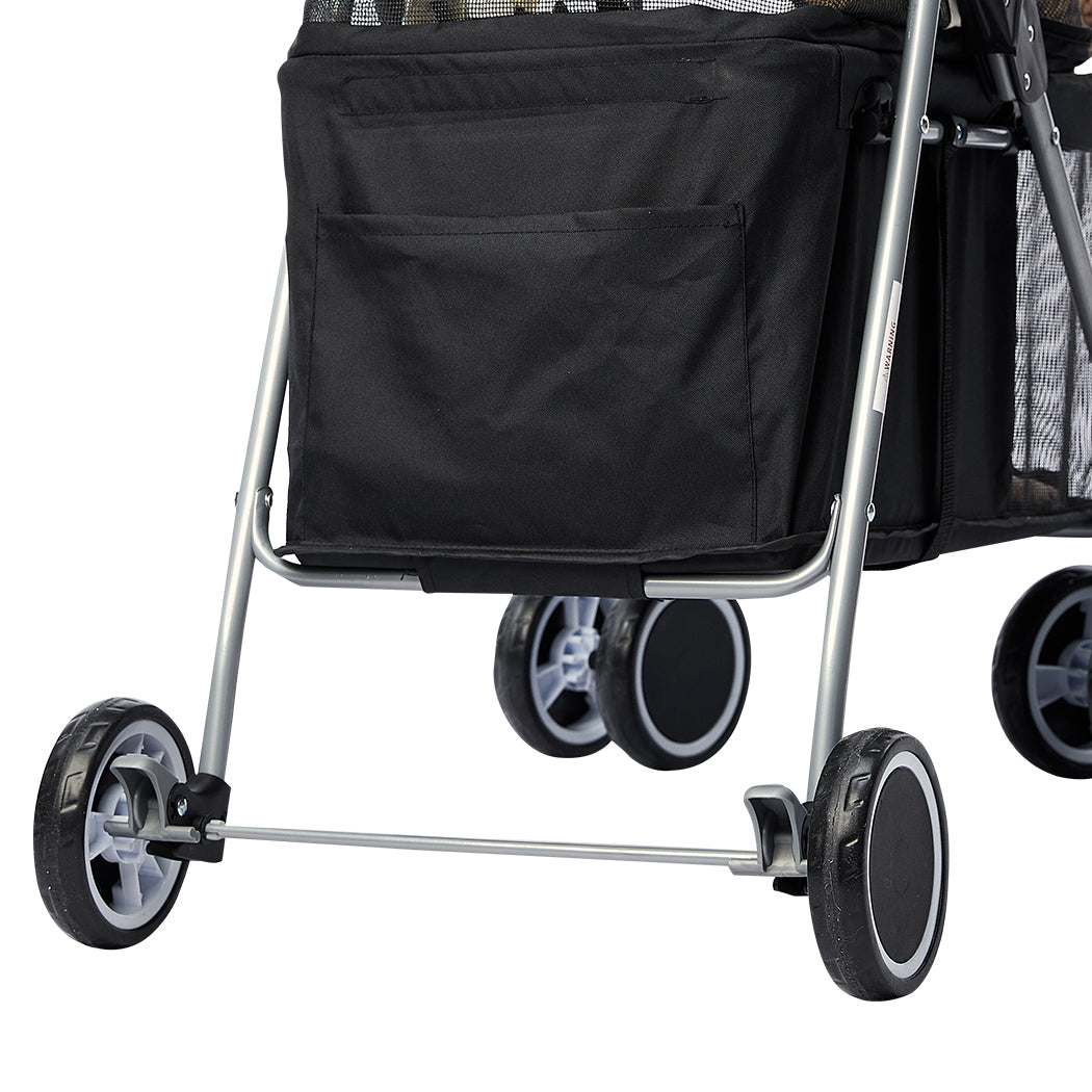 PaWz Large Pet Stroller Dog Cat Carrier Black-1973193718810939396