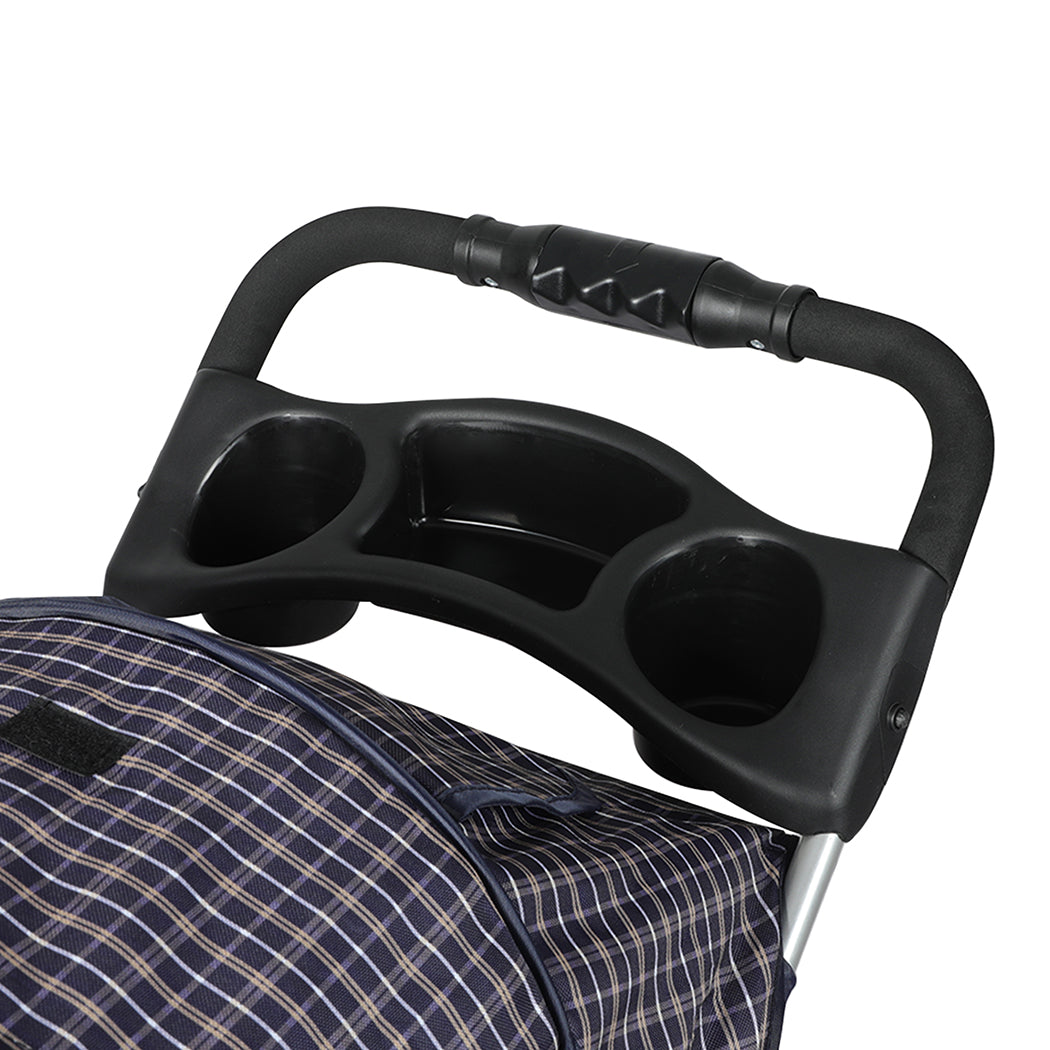 PaWz Large Pet Stroller Dog Cat Carrier Plaid-1973193718055964676