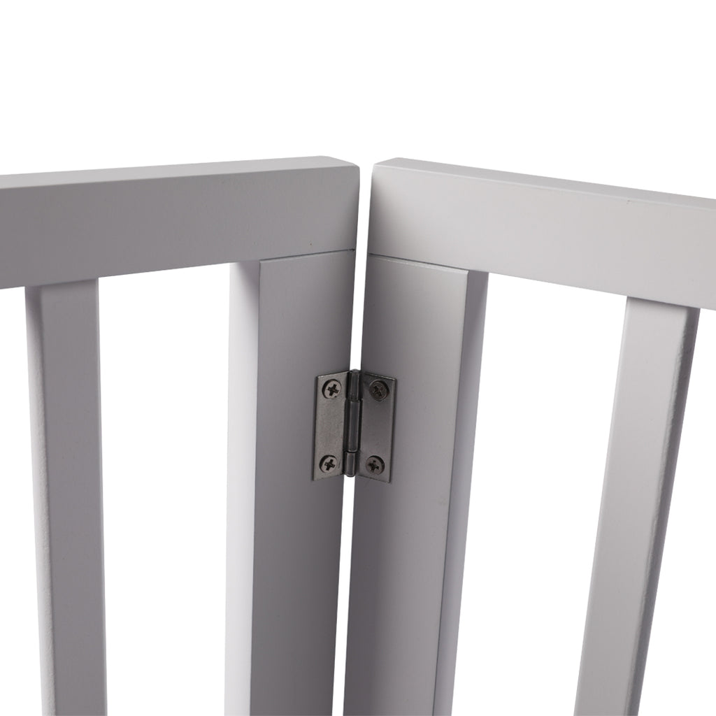 Wooden Pet Gate Dog Fence Retractable White 600x 3MM-1973193643191832580