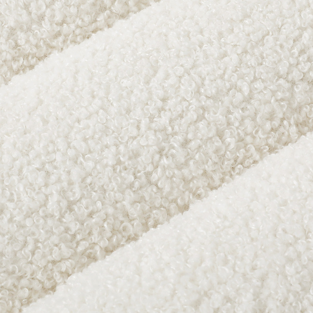 Pawz S Size Orthopedic Dog Bed with Sherpa Plush Removable Cover in White-1975420345624170500