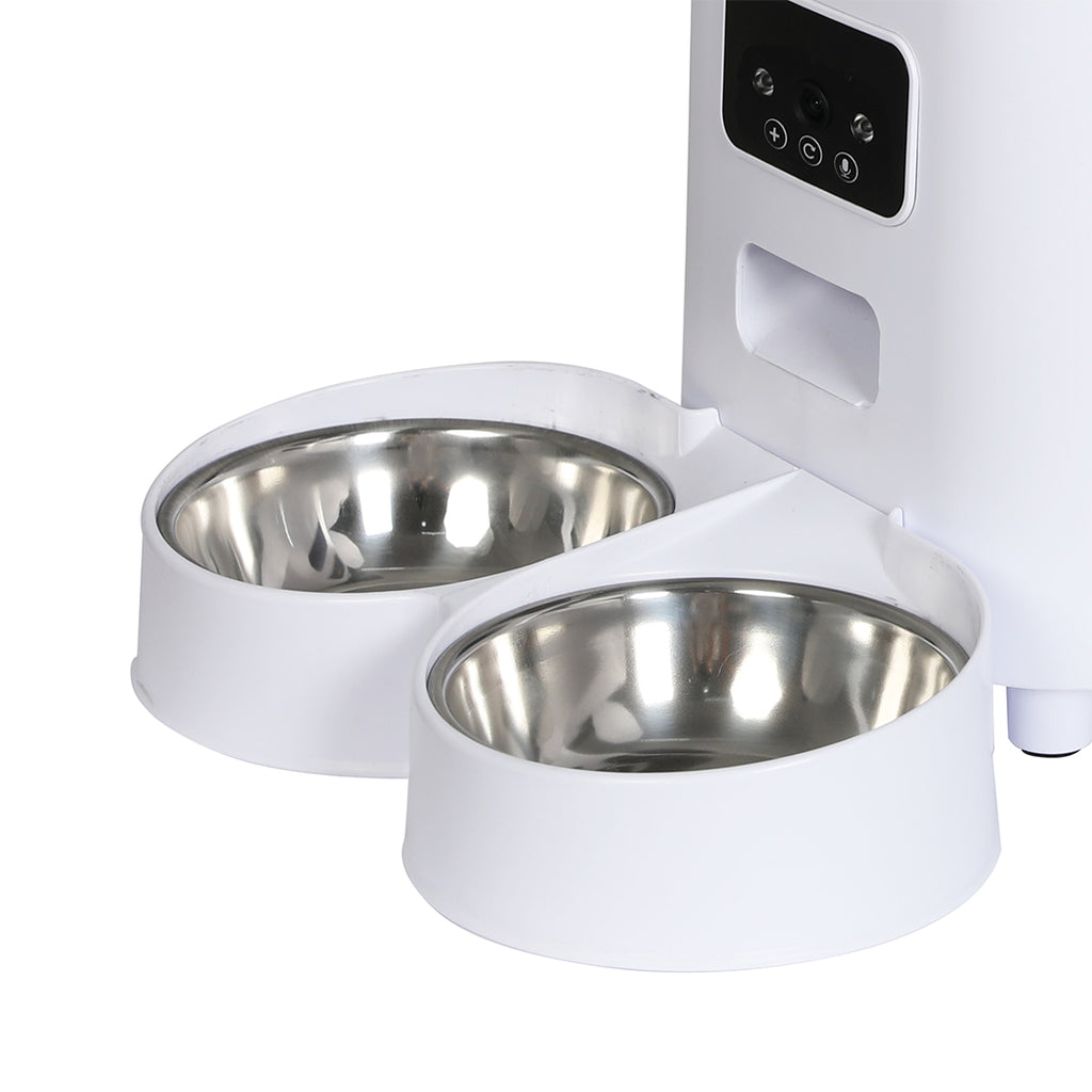PaWz 5L Auto Pet Feeder Automatic Camera Wi-Fi White-1973193690939789316