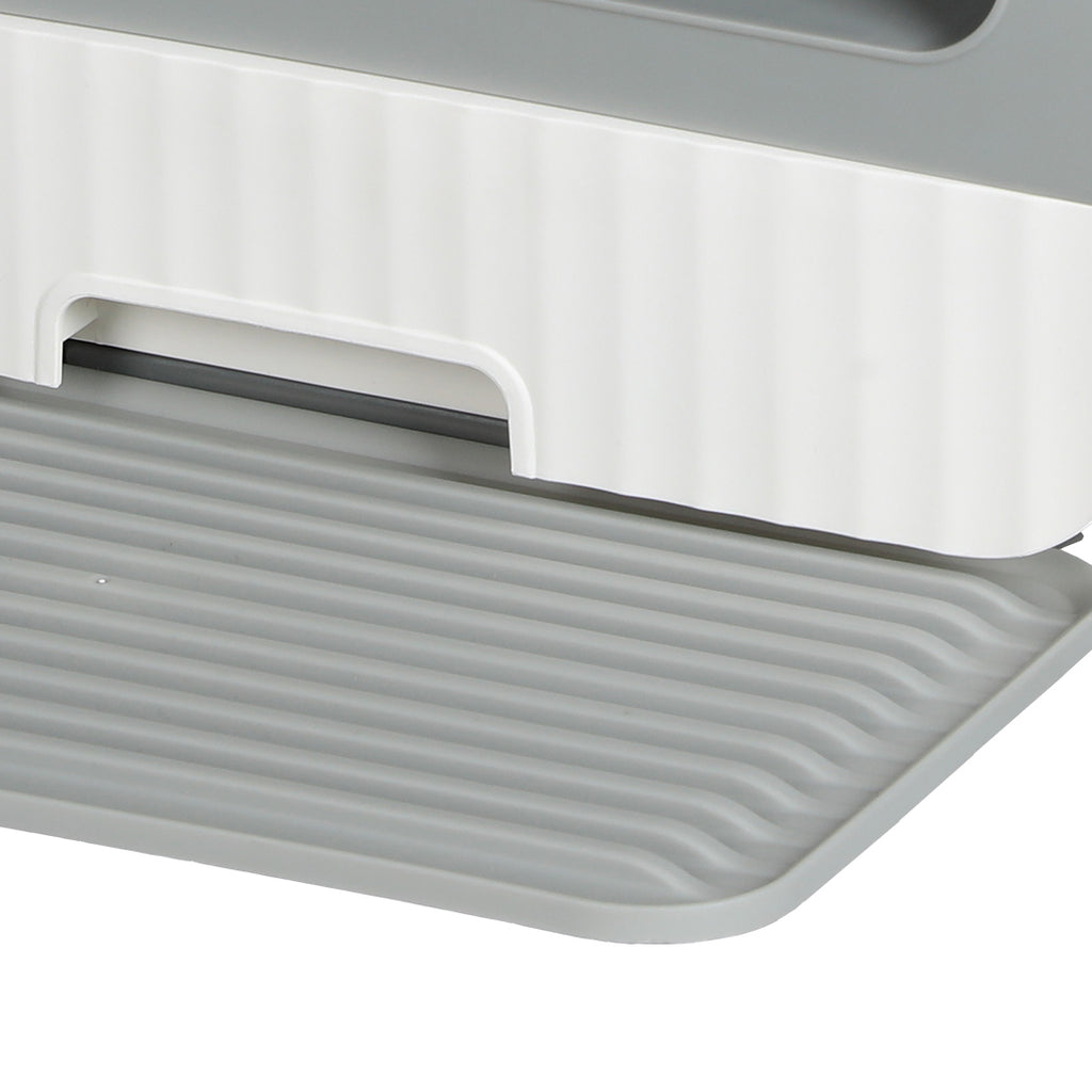 PaWz Fully Enclosed Cat Litter Box Mat Grey-1975420395884515332