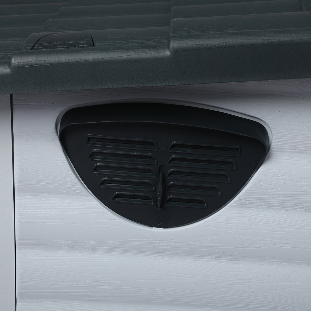 PaWz Dog Kennel Outdoor Indoor Plastic L Grey-1973193644752113668