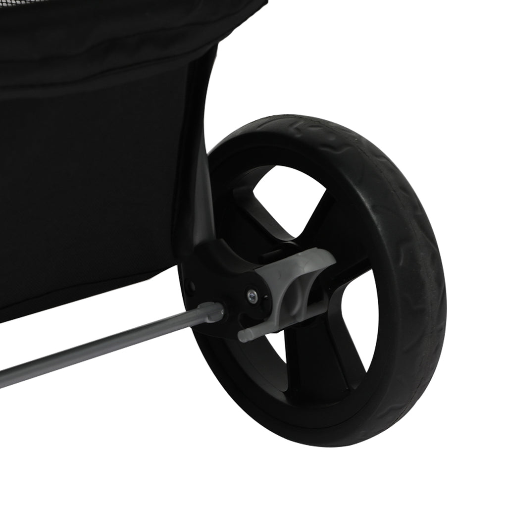 PaWz 4 Wheels Pet Stroller Dog Cat Cage Black-1973193718240514053