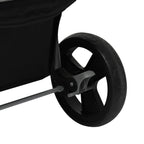 PaWz 4 Wheels Pet Stroller Dog Cat Cage Black-1973193718240514053