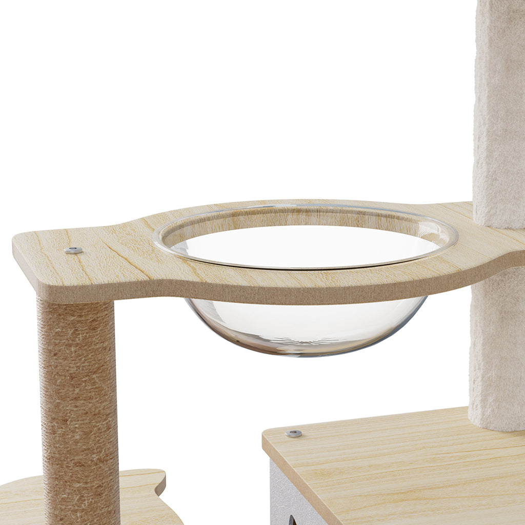 Pawz Cat Tree Tower Scratcher Wood Condo House 120cm-1973193540364275717
