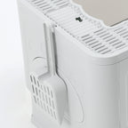 PaWz Foldable Cat Litter Box Tray Enclosed Grey-1975420460250304517