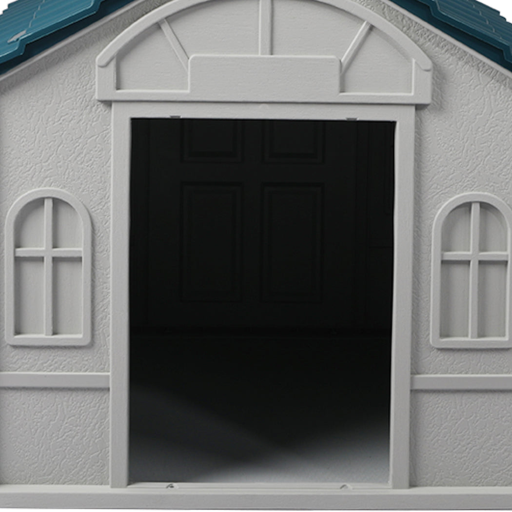 PaWz Dog Kennel Outdoor Indoor Pet Plastic XL Blue-1973193645125406725