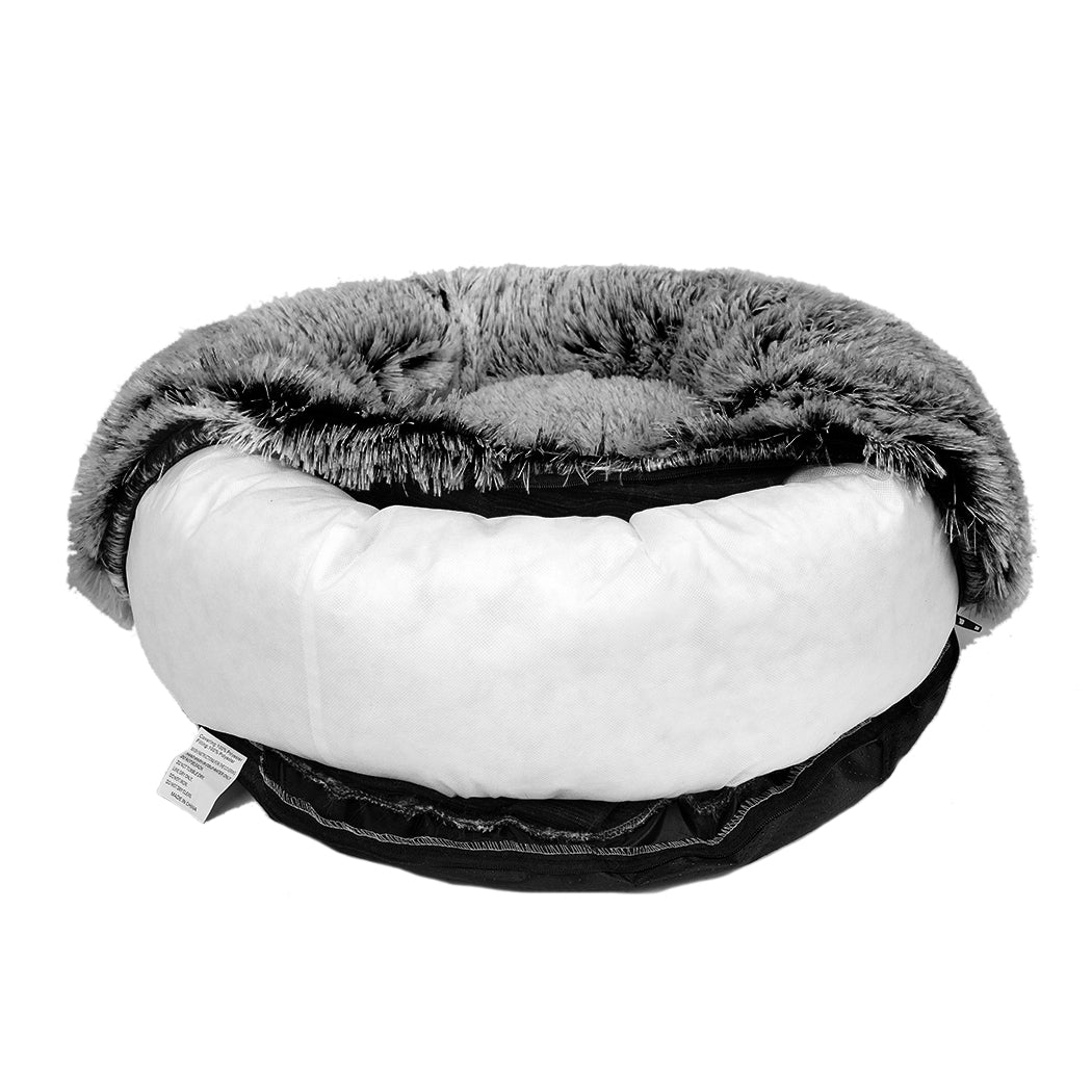 PaWz Pet Bed Cat Dog Donut Nest Calming XXL Charcoal XX-Large-1973193634211827717