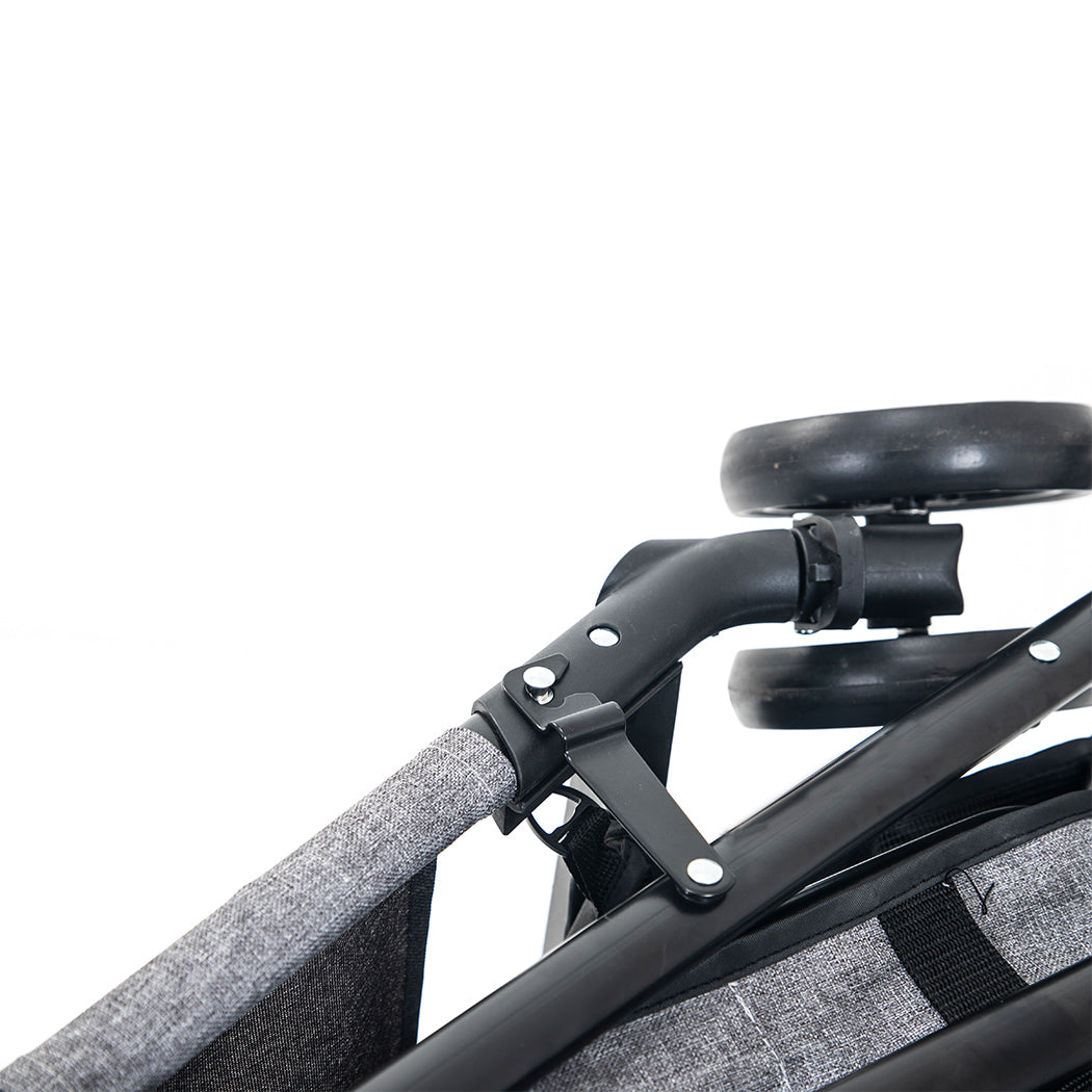 PaWz Large Pet Stroller Dog Cat Travel Grey-1973193718618001413