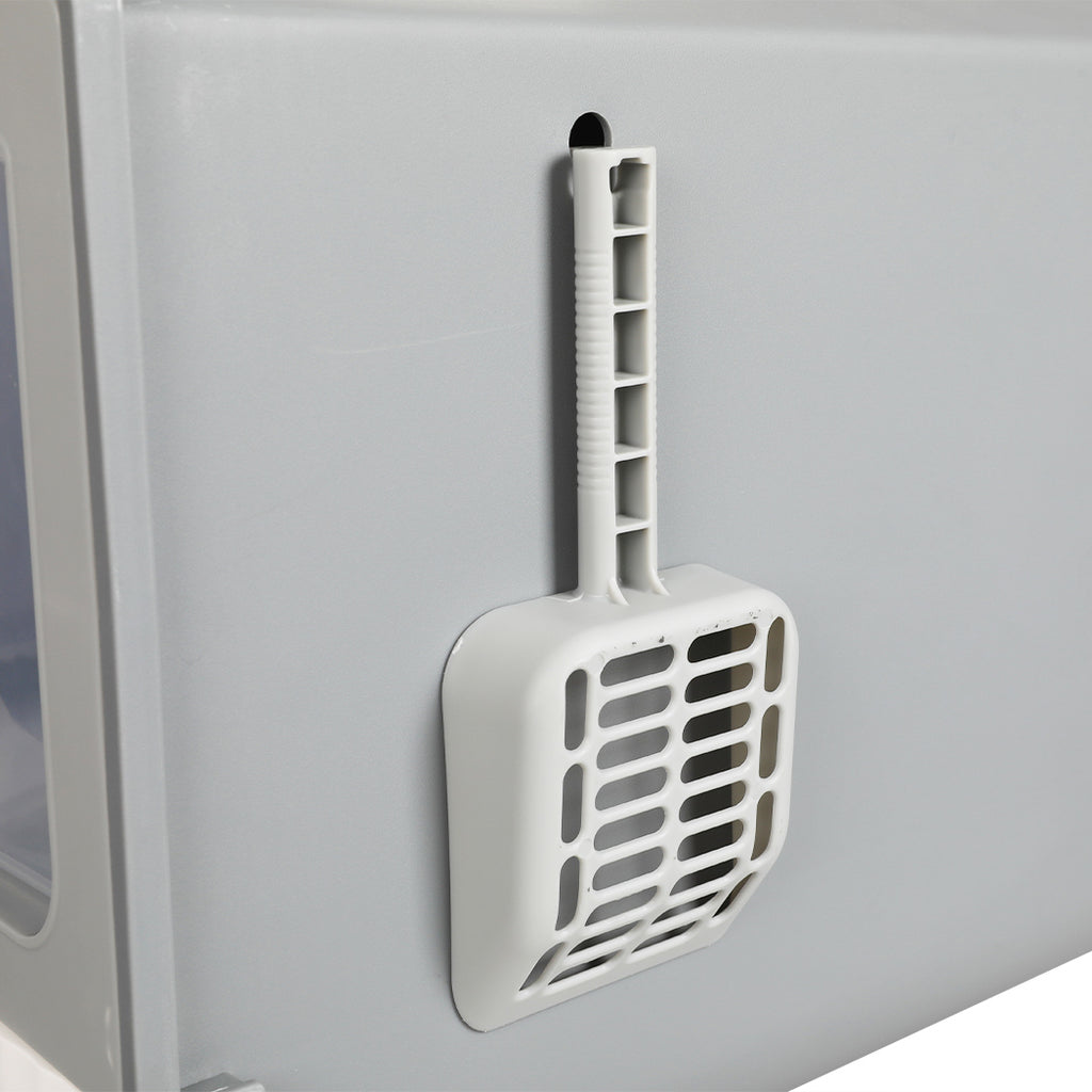 PaWz Fully Enclosed Cat Litter Box Mat Grey-1975420395884515333