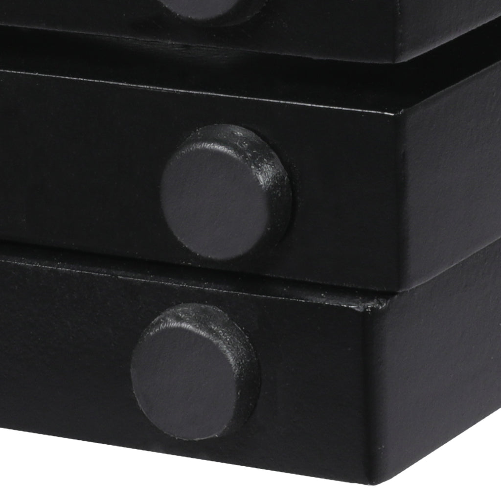 PaWz 4 Panels Wooden Pet Gate Dog Fence Black 600x 3MM-1973193642772402181