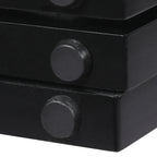 PaWz 4 Panels Wooden Pet Gate Dog Fence Black 600x 3MM-1973193642772402181